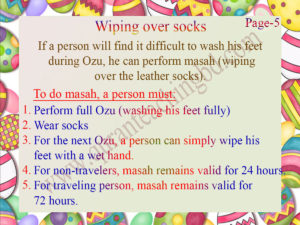 WIPING OVER THE SOCKS