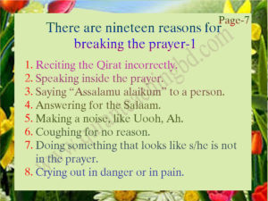 BREAKING OF SALAH