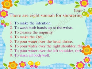 Sunnah for showering