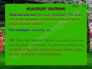 MAKRUH TAHRIMI: DEFINITION AND ORDER