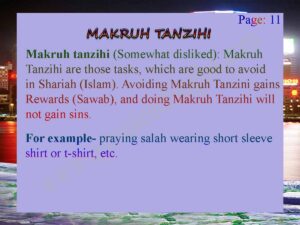 MAKRUH TANZIHI: DEFINITION AND ORDER