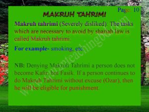 DEFINITION OF MAKRUH TAHRIMI