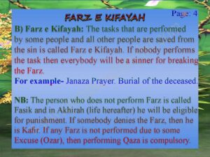 DEFINITION OF FARZ E KIFAYAH