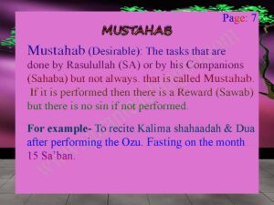 DEFINITION OF MUSTAHAB